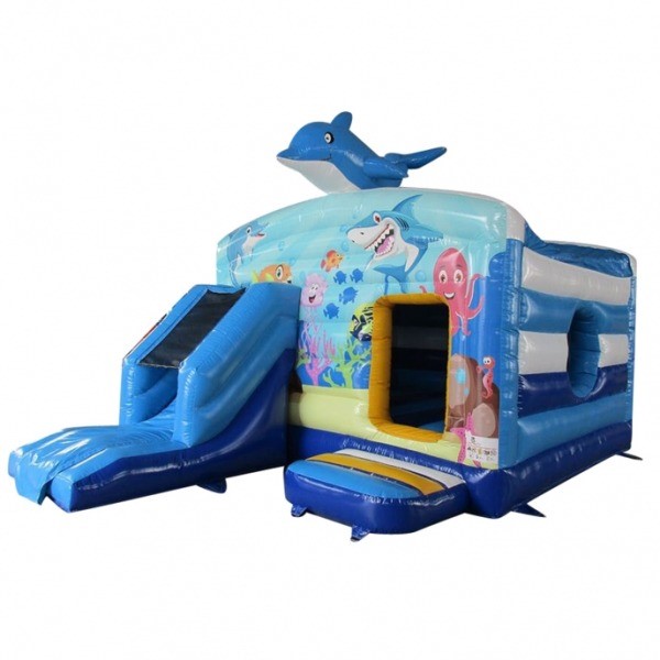 Occasion - Springkussen Oceaan met Glijbaan Occasion - Springkussen Oceaan met Glijbaan